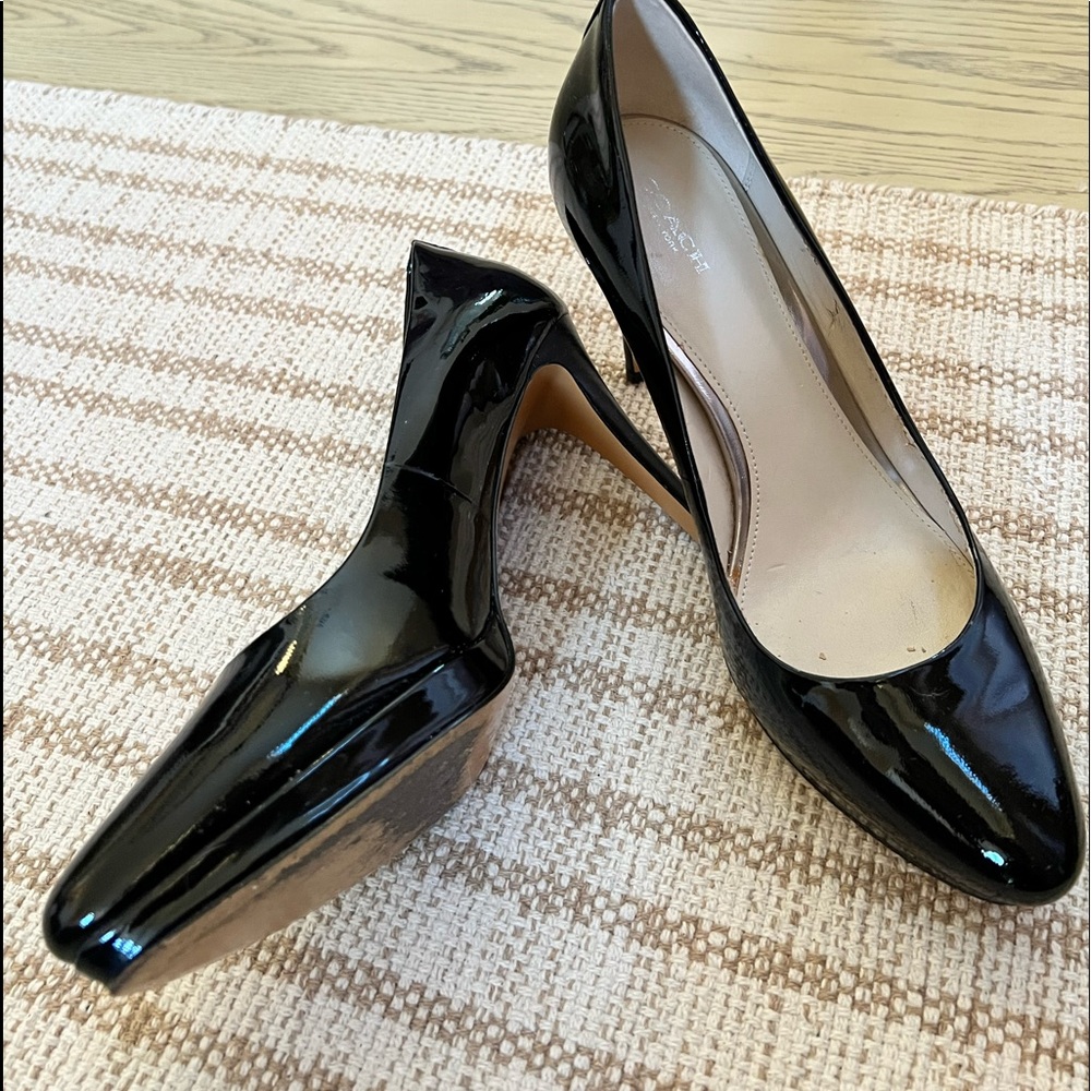 Coach patent leather pumps
